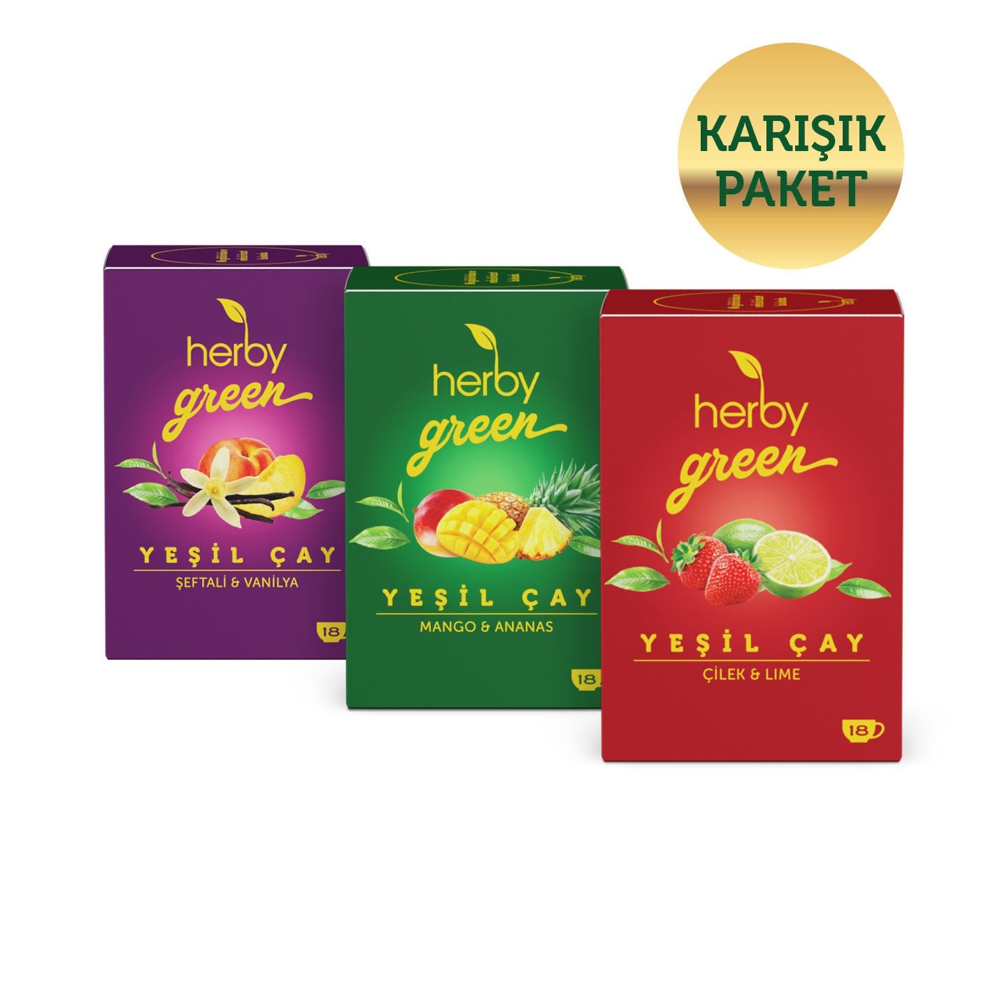 Herby Yeşil Çay Deneme Paketi 3'lü