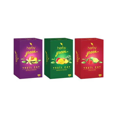 Herby Yeşil Çay Deneme Paketi 3'lü
