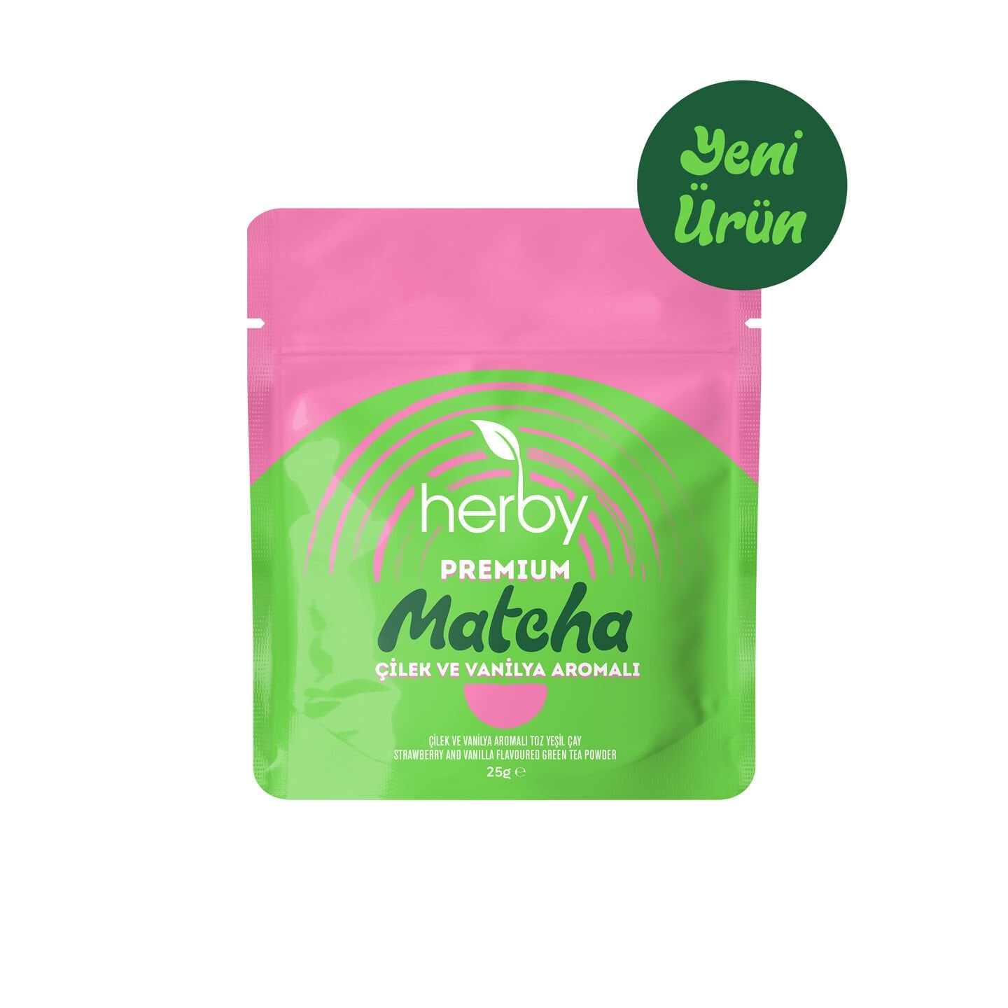 Herby Premium Matcha - Çilek ve Vanilya Aromalı 25g
