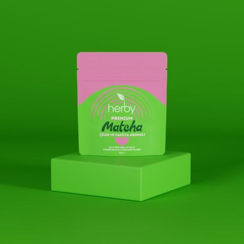 Herby Premium Matcha - Çilek ve Vanilya Aromalı 25g