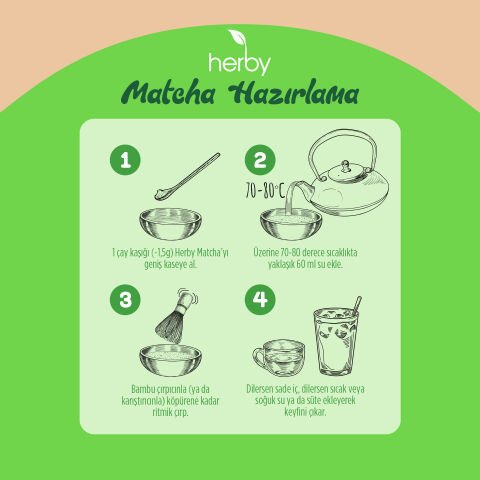 Herby Premium Matcha - Antep Fıstığı Aromalı 25g