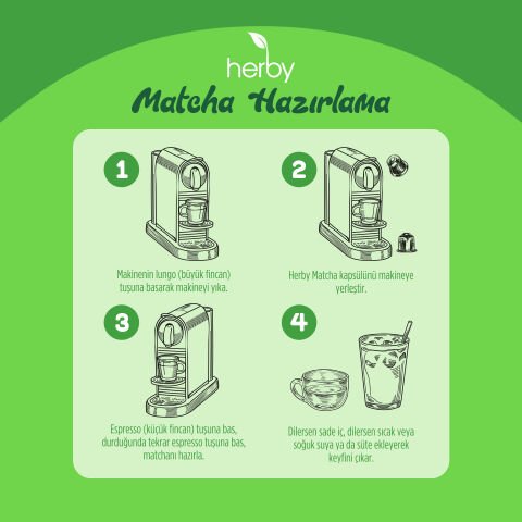 Herby Premium Matcha Kapsül 10'lu