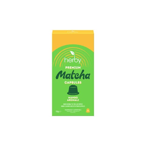 Herby Premium Matcha Kapsül 10'lu - Mango Aromalı