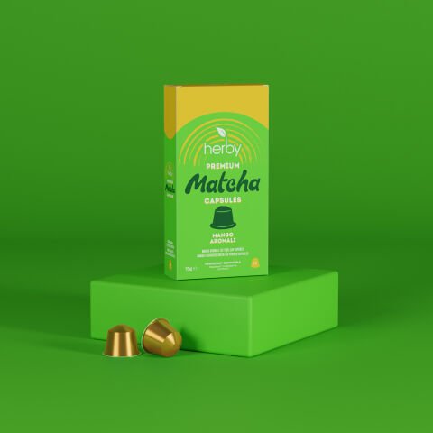 Herby Premium Matcha Kapsül 10'lu - Mango Aromalı