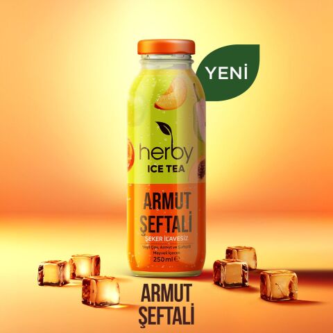 Herby Ice Tea Armut Şeftali 250 ml 24'lü