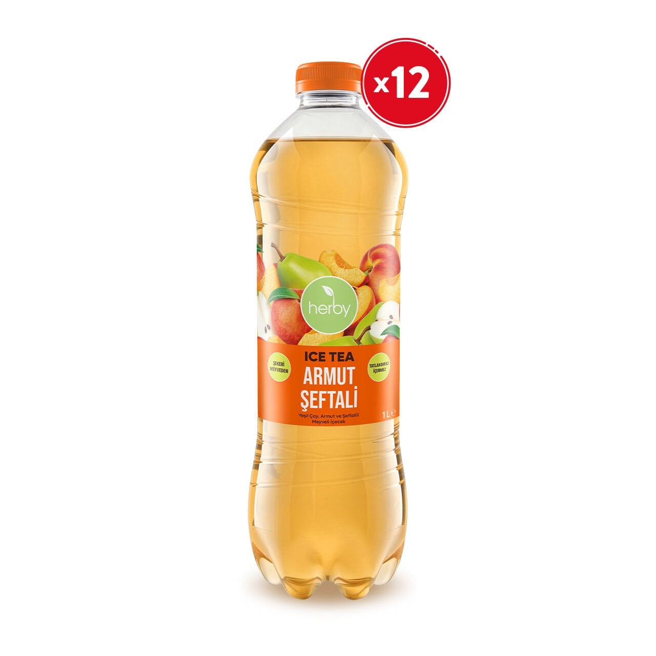 Herby Ice Tea Armut Şeftali 1 Litre x 12 Adet