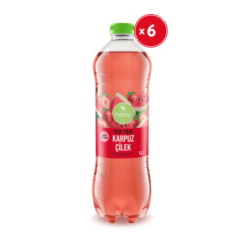Herby Ice Tea Karpuz Çilek 1 Litre x 6 Adet