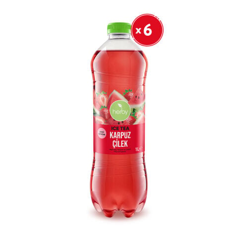 Herby Ice Tea Karpuz Çilek 1 L x 6 Adet