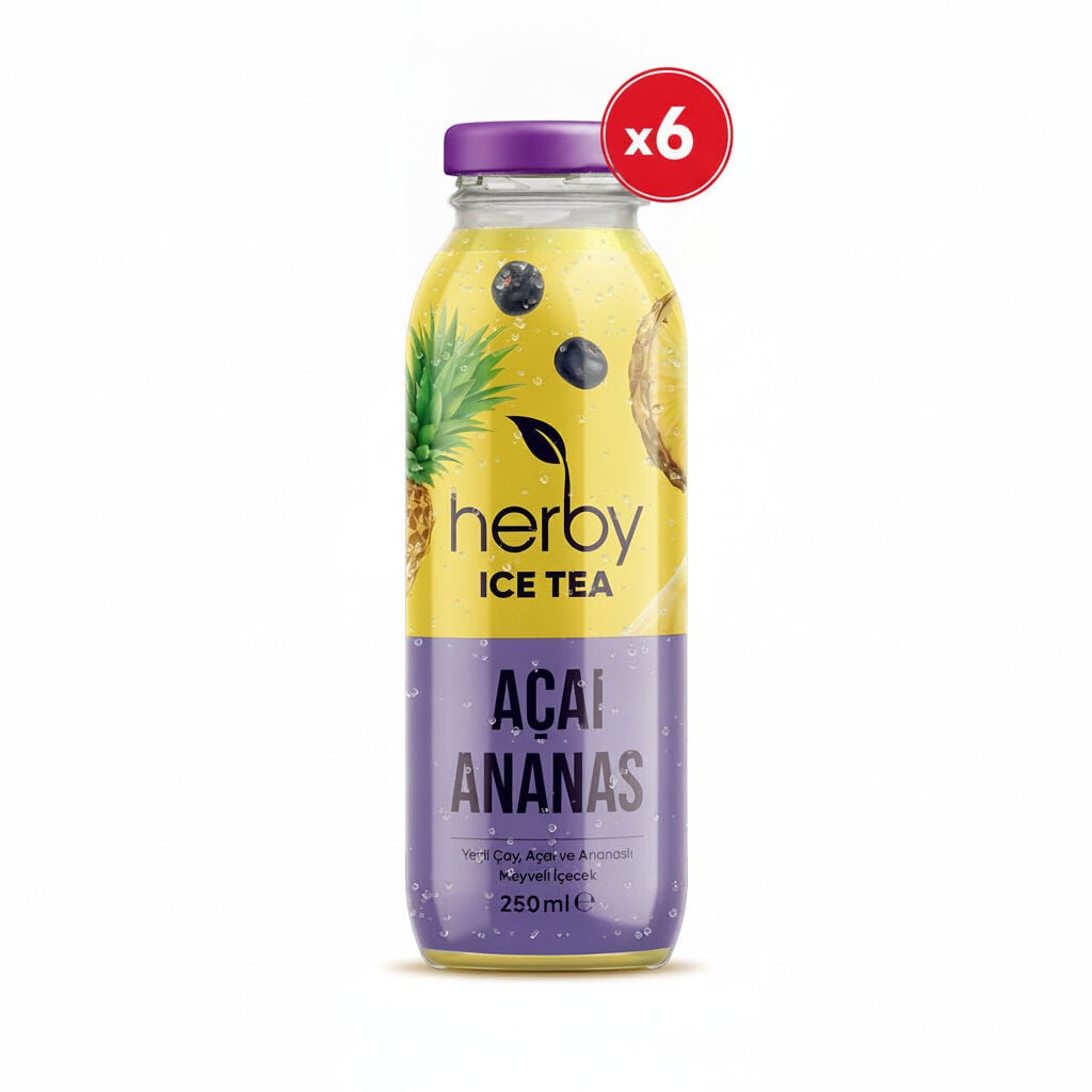 Herby Ice Tea Açai Ananas 250 ml 6'lı