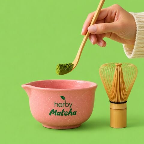 Herby Premium Matcha - 8'li Paket + Hediye Bambu Çırpıcı ve Kaşık