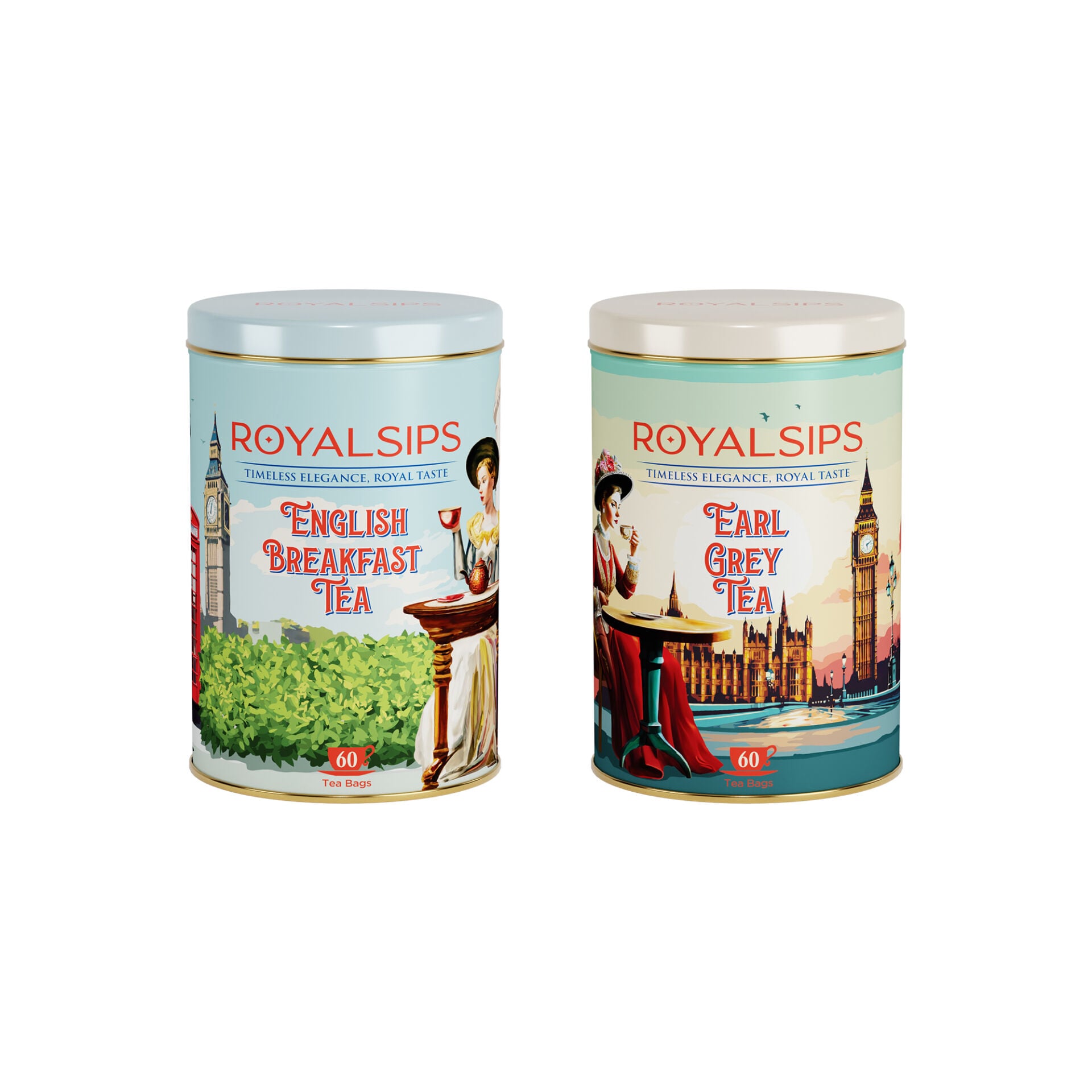 Royalsips - English Breakfast Tea & Earl Grey Tea 2'li Set