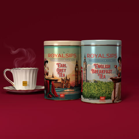 Royalsips - English Breakfast Tea & Earl Grey Tea 2'li Set