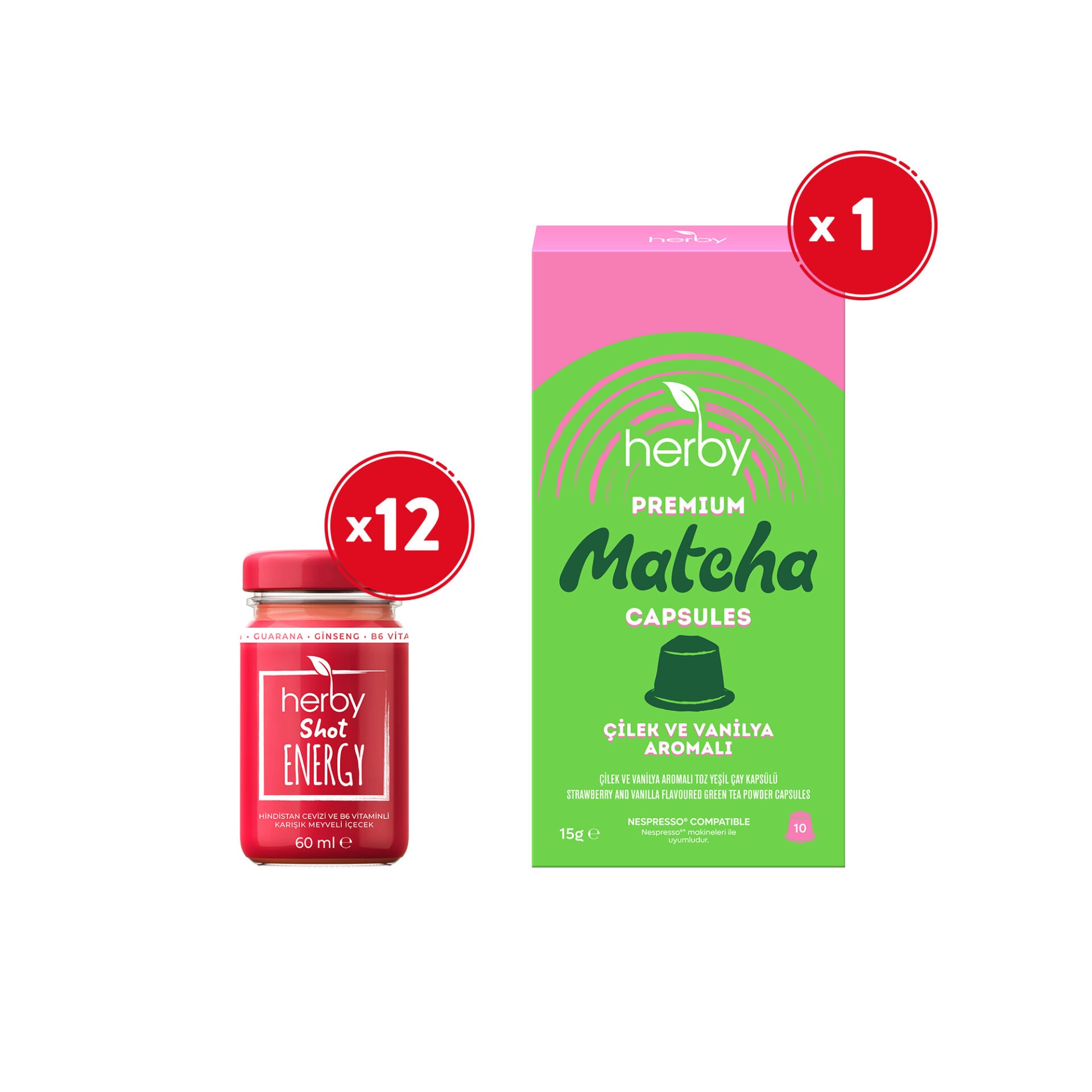 Sabah Enerjisi Paketi - Energy Shot & Matcha Kapsül