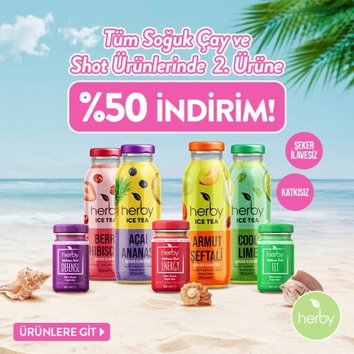 Tüm soğuk çay ve shot ürünlerinde 2.ürüne %50 indi