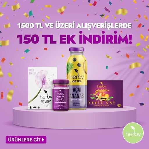 1500 TL ve üzeri alışverişlerde 150 TL ek indirim!